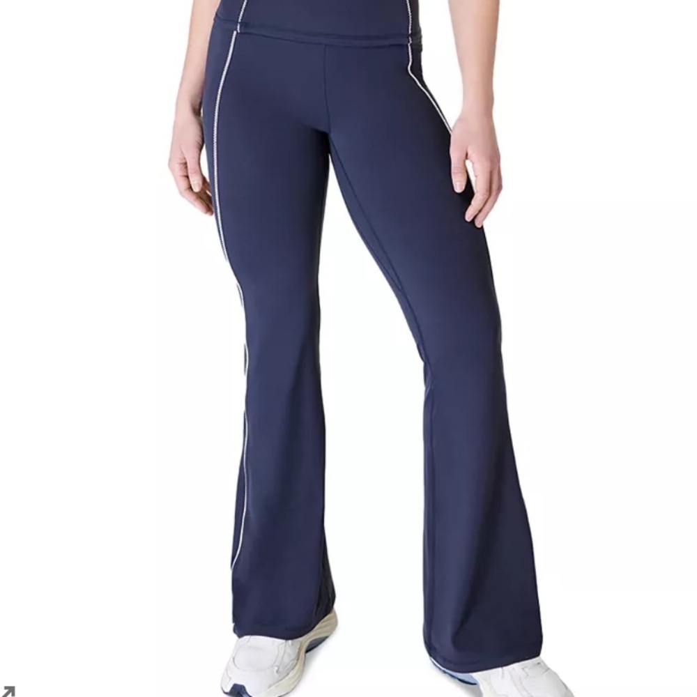 Sweaty Betty Soft Sculpt Flared Pull On Leggings Pants Navy - Size XS